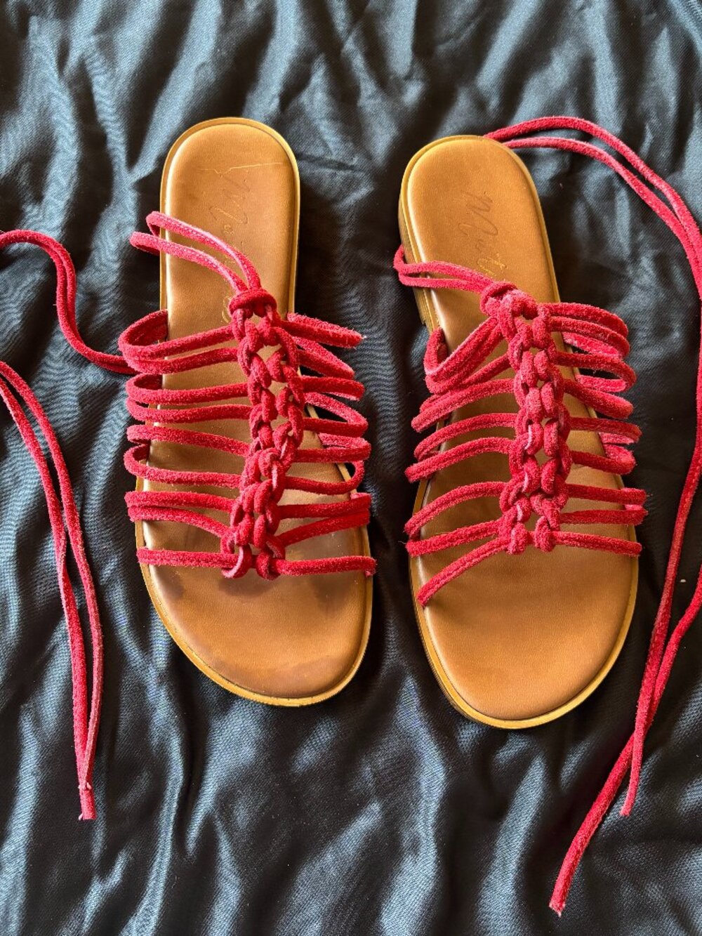 Matisse Women's Red Gladiator Flat Sandals Size 8M